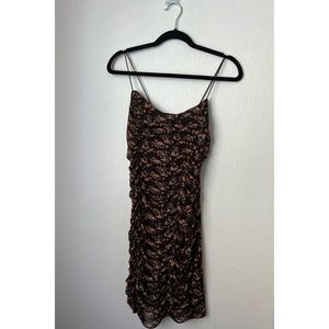 Almost Famous Brown Floral Bodycon Dress
